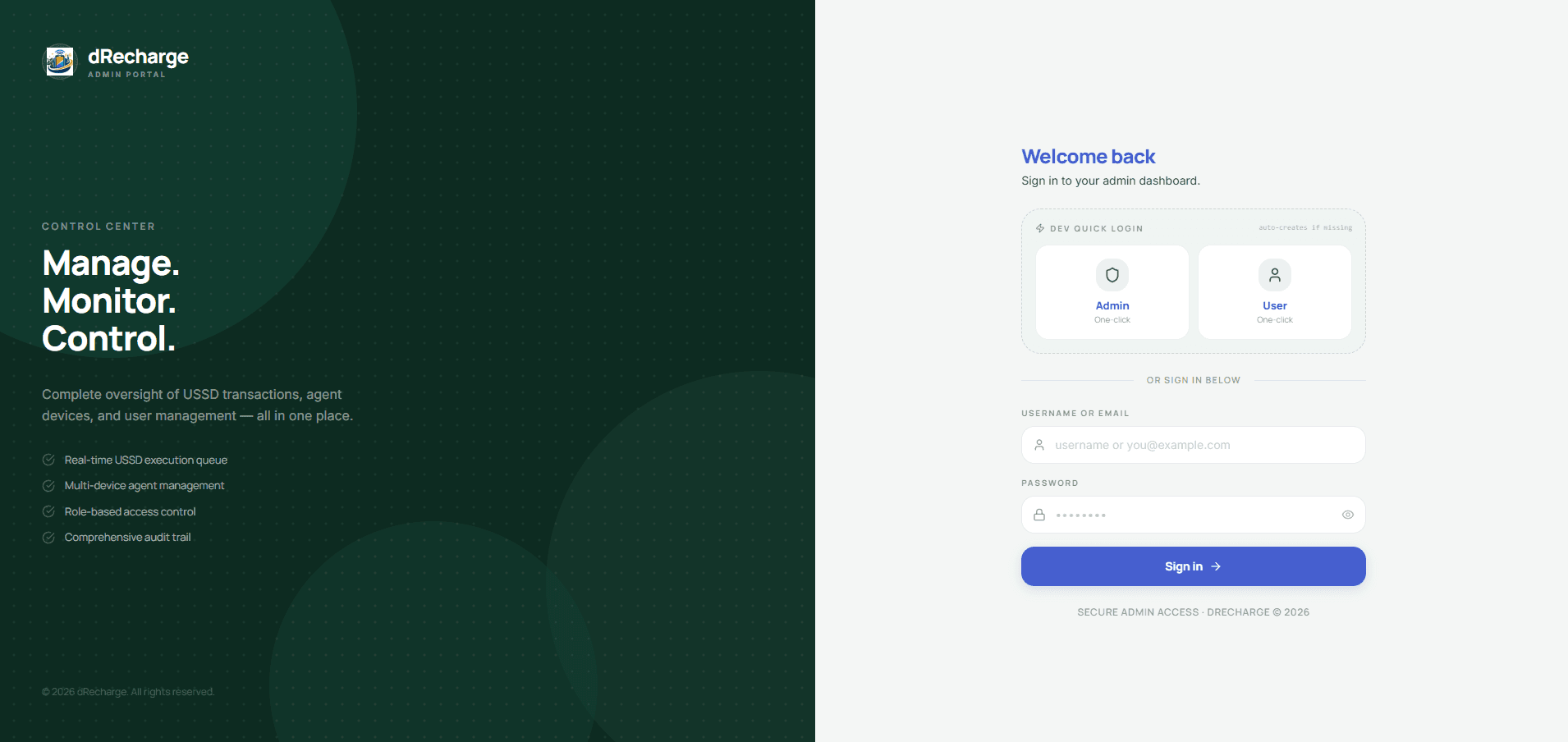 FinPay BD — Admin Dashboard